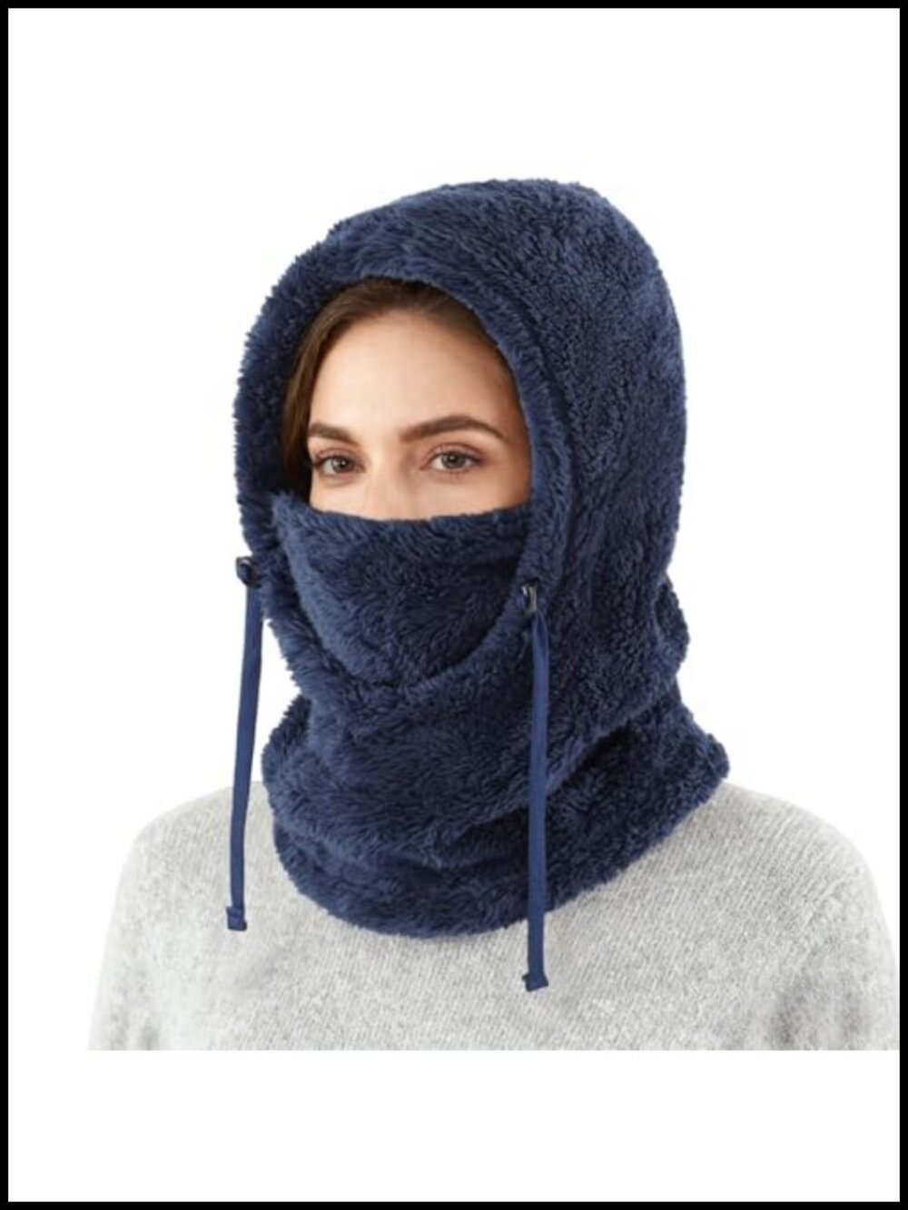 Fleece Balaclava Hood Winter Hat Windproof One-Piece Scarf Ski Mask